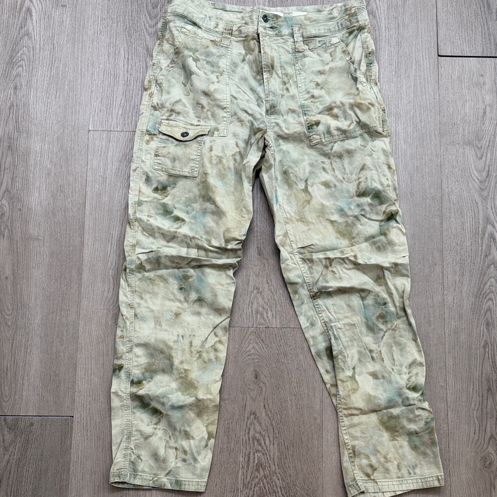Anthropologie Green Cargo Pants